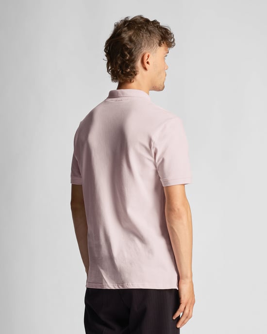 Lyle & Scott men's polo shirt with Co-Ordinates print in pink