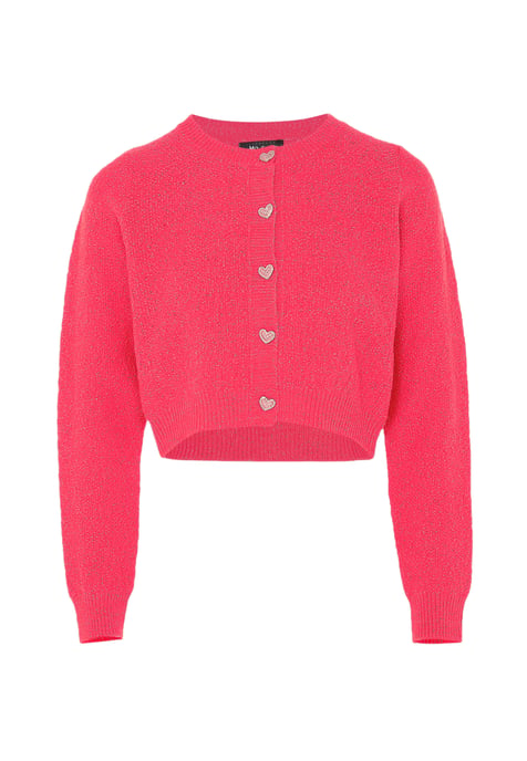 Mymo Cardigan mit Effektgarn Damen Rosa - Image 1