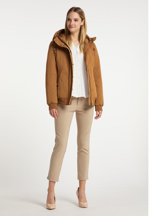 Dreimaster Wattierter Winterblouson Damen Kamel - Image 4