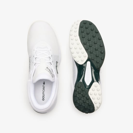 Men's Lacoste Golf Point Trainers in White Green - Image 4