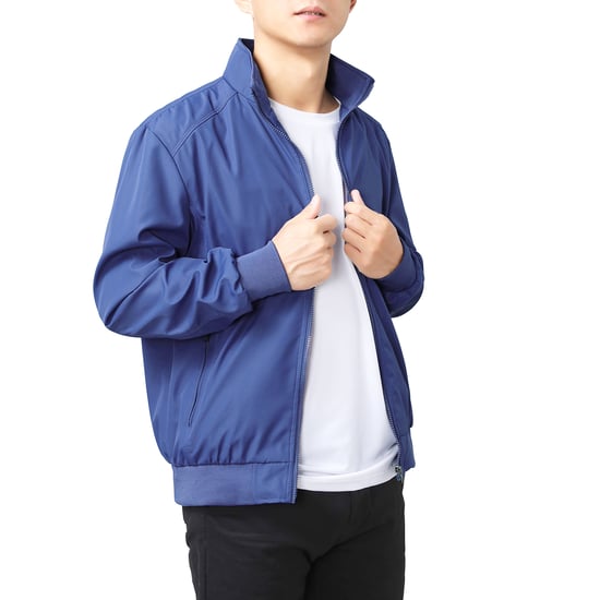 Herren Bomberjacke mit Stehkragen, ¨¹bergangsjacke f¨¹r den Herbst, l?ssige Sportjacke Blau - Image 5
