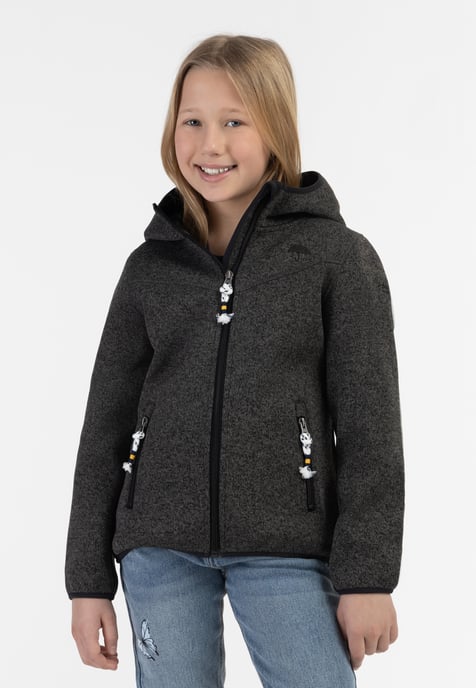 Schmuddelwedda Strickfleeceblouson für Mädchen Mädchen (Kids) grau melange - Image 3