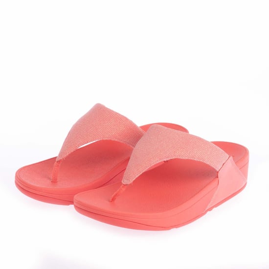 Damen Fit Flop Lulu Shimmerlux Zehenposten Sandalen in Koralle - Image 1