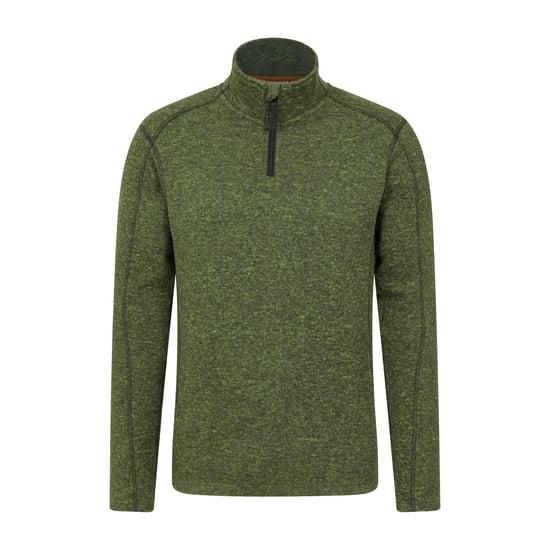 Mountain Warehouse - "Idris II" Fleece-Oberteil mit halbem Reißverschluss für Herren (Dunkel-Khaki) - Image 1