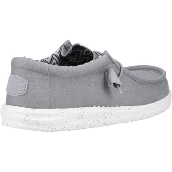 HEYDUDE Wally Canvas 100% Baumwolle Herren Hellgrau Bootsschuhe - Image 2