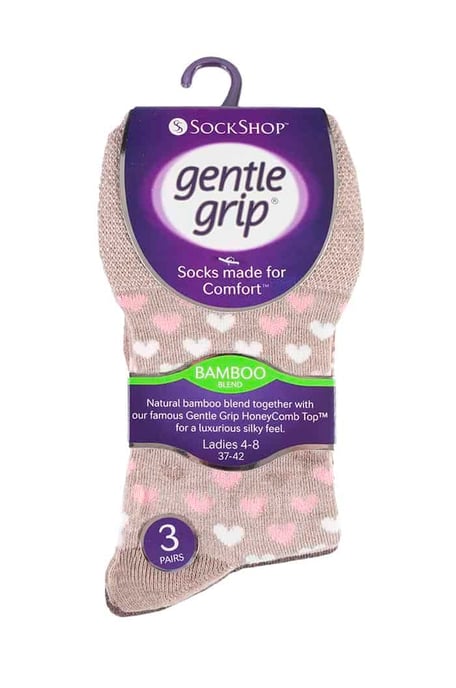 Sock Shop Gentle Grip - 6 Paar Damen nicht elastische Bambus Socken - SOLRM34 - Image 2
