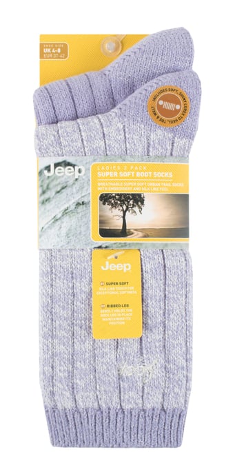 Jeep - 2er-Pack Damen Supersoft Wanderstiefel Socken - Image 2