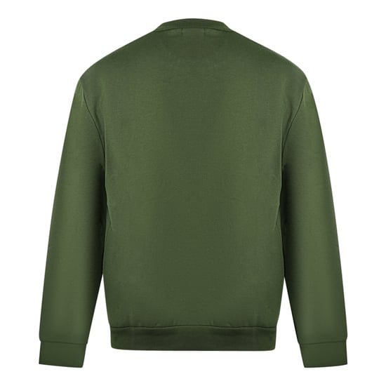 Cavalli Class Leoparden-Print Logo Olivfarbenes Sweatshirt - Image 2