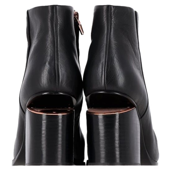 Alexander Wang Gabi Cutout Absatzstiefeletten aus schwarzem Leder - Image 5