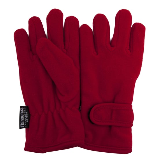 FLOSO Mädchen Kinder/Kinder einfache thermische Thinsulate Fleece Handschuhe (3M 40g) (Rot) - Image 1