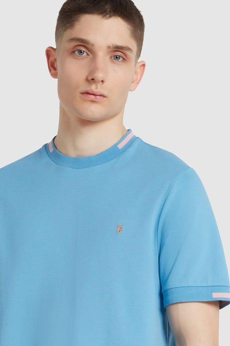 Bedingfield Tipped Tee Blue