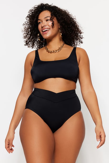 Trendyol Femmes Taille haute Bas de bikini grande taille - Image 4
