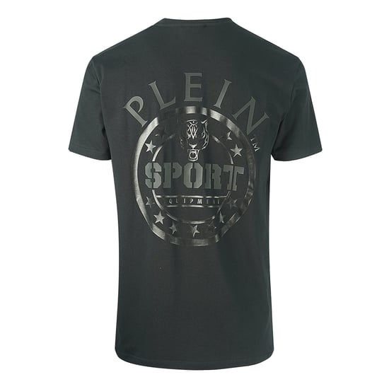 Plein Sport Leder Patch Logo Schwarzes T-Shirt - Image 2