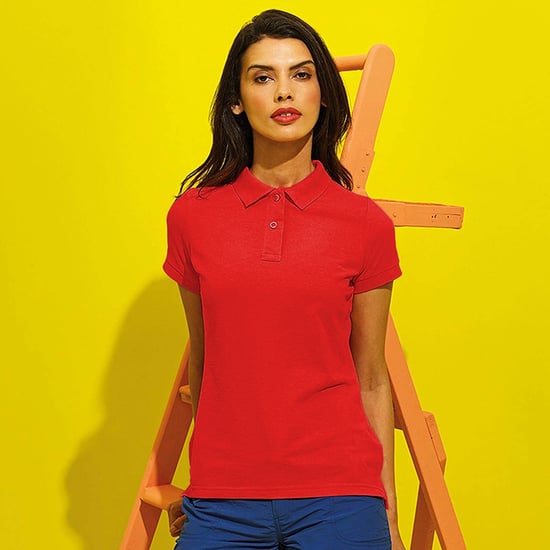 Asquith & Fox Womens/Ladies Short Sleeve Performance Blend Polo Shirt (Cherry Red)