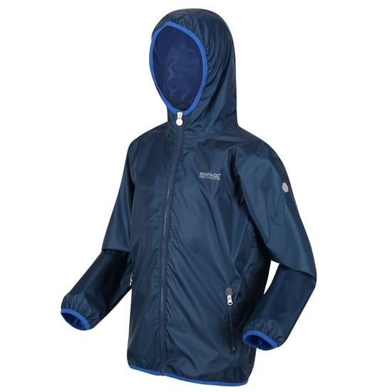 Regatta Great Outdoors Childrens/Kids Lever II Packaway Rain Jacket (Moonlight Denim)