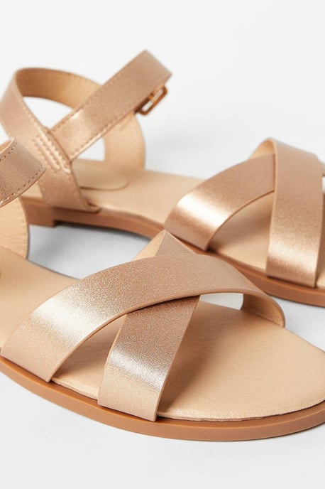 Wide Fit Florence Cross Strap Flat Sandals - Image 4
