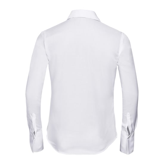 Russell Collection - "Ultimate" Hemd Bügelfrei für Damen Langärmlig (Weiß) - Image 2