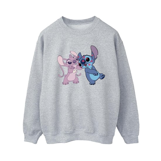 Disney Lilo & Stitch Kisses Sweatshirt für Damen/Damen (Sport grau) - Image 1
