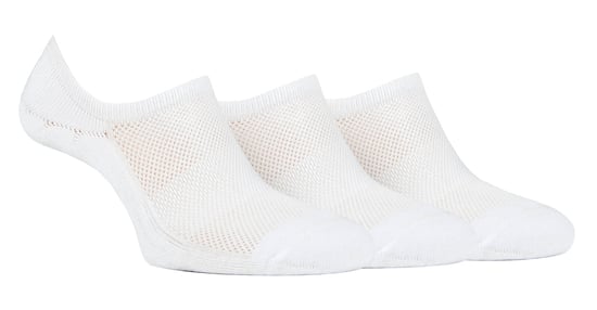 Damen Bamboo No Show Socken | Jeep | Atmungsaktiv Anti Blister gepolstert unsichtbare Socken mit Anti-Rutsch-Ferse Grip - Weiß - Image 1