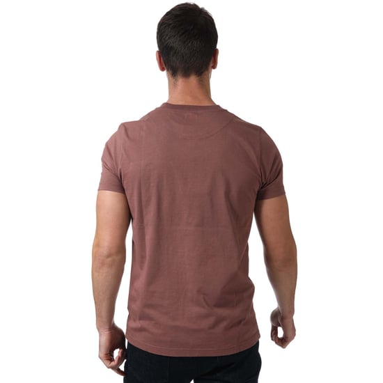 Men's Pretty Green Vega Pocket T-Shirt in Burgundy