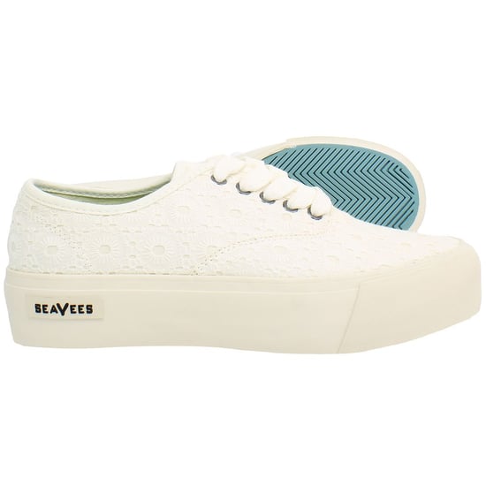 Seavees Legend Plattform Stickerei Damen Weiße Schuhe - Image 4