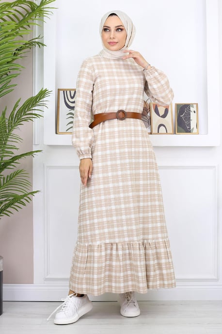 Ruffled Hijab Dress