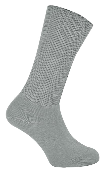 Extra breite Bambus-Ödemsocken | Dr.Socks | Herren & Damen | Socken für geschwollene Füße, Knöchel, Beine & Diabetiker - Grau - Image 2
