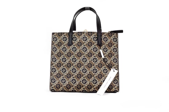 Marc Jacobs Women's Mini Grind Signet Printed Leather Crossbody Tote Handbag Purse