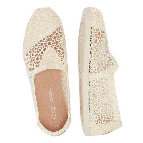 Toms Apargata Crochet Natural Espadrilles Damen Beige Sandale - Image 6