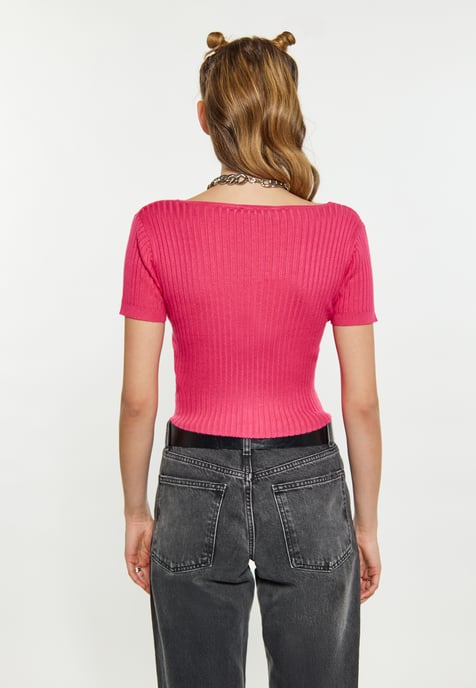 Mymo Crop-Top Damen Rosa - Image 5