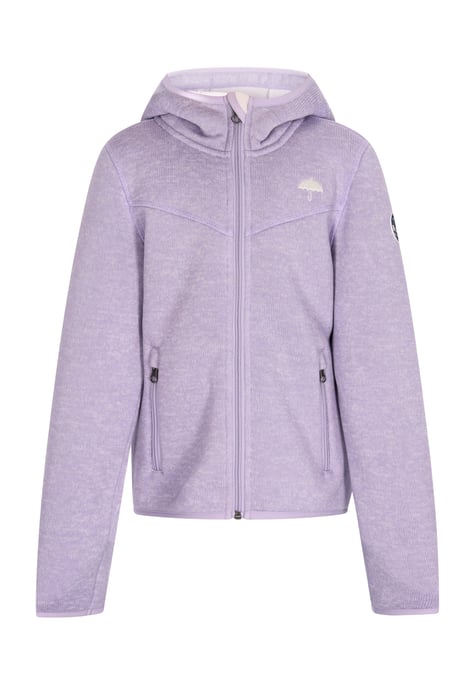 Schmuddelwedda Strickfleecejacke Mädchen Grauviolett Melange - Image 1