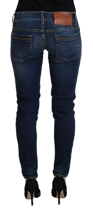 Acht Blaue Baumwoll-Hüfthose Skinny Damen Freizeitjeans - Image 3