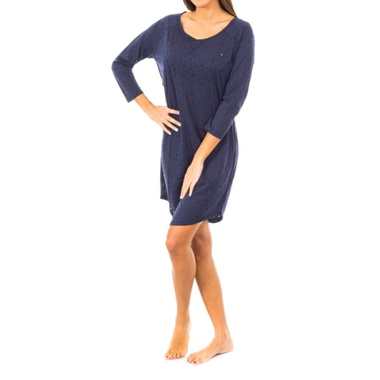 Long-sleeved nightgown with boat neck 1487903526 woman