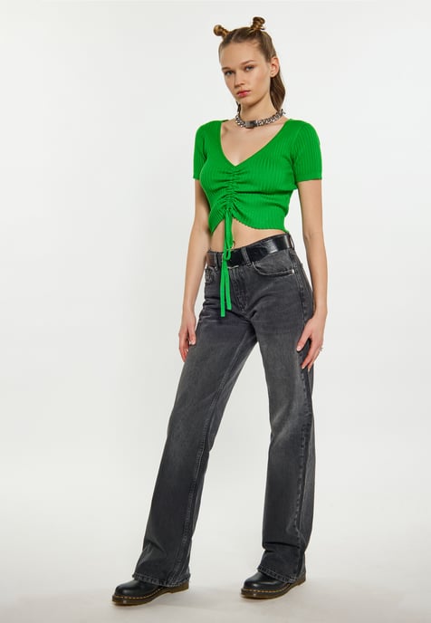 Mymo Crop-Top Damen grün - Image 2