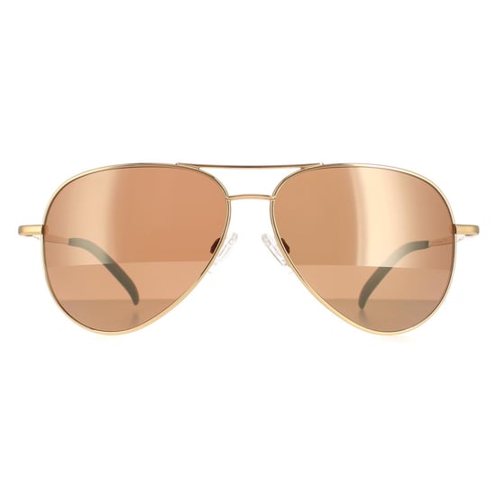 Serengeti Aviator Unisex Shiny Gold Gold Drivers Mineral Polarized Carrara