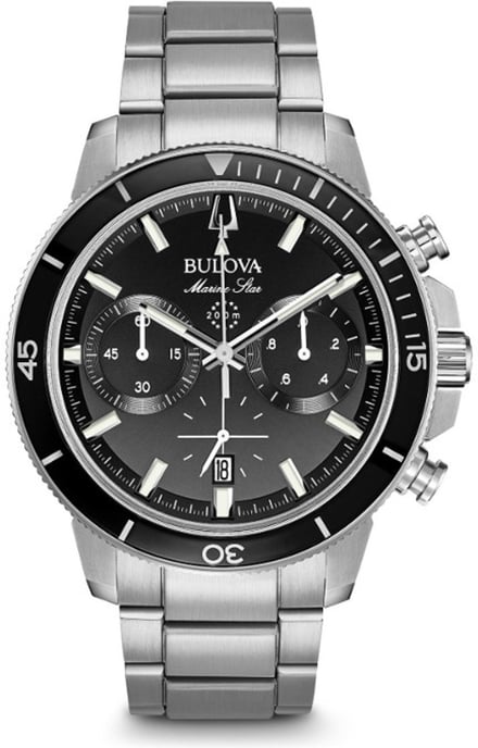 Bulova Marine Star Herrenuhr Silber 96B272 - Image 1