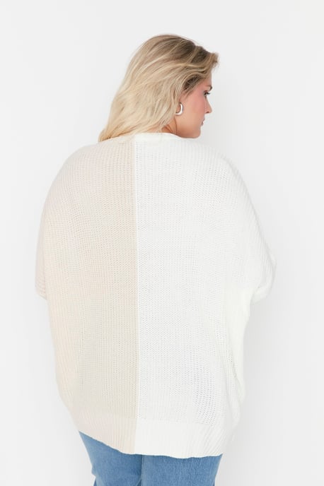 Trendyol Damen Farbblock Plus Size Pullover - Image 5