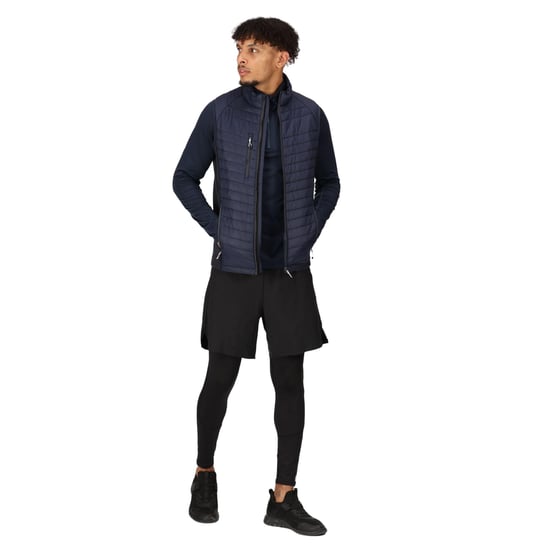 Regatta Mens Navigate Quilted Hybrid Gilet (Navy/Seal Grey)