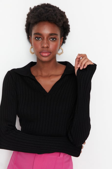 Trendyol Damen Unifarben Pullover - Image 2