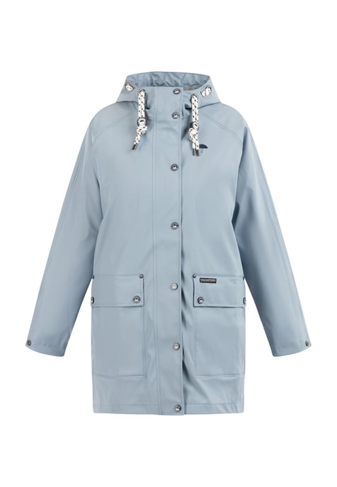 Schmuddelwedda Oversized Regenmantel Damen Hellblau-271 - Image 1
