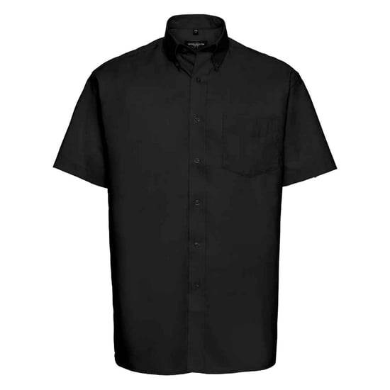 Russell Collection Mens Oxford Formal Shirt (Black)