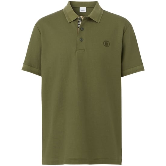 Burberry Branded Circle Logo Olive Poloshirt - Image 1