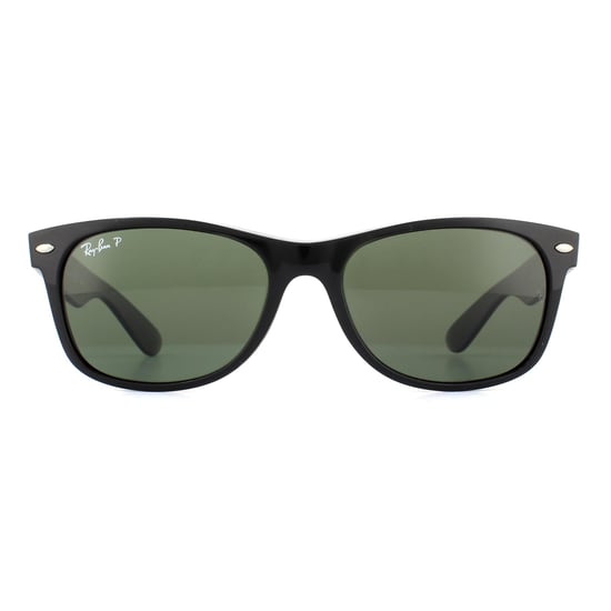 Ray-Ban Sunglasses New Wayfarer 2132 901/58 Black Green G-15 Polarized 55mm