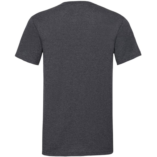 Fruit Of The Loom Valueweight T-shirt für Männer mit V-Ausschnitt, kurzärmlig (Dunkelgrau meliert) - Image 2