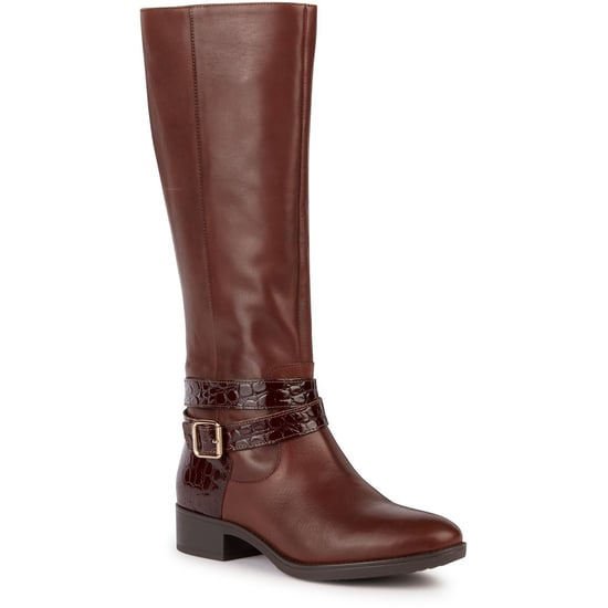 Geox D Felicity Leder Women's Braun Stiefel - Image 1