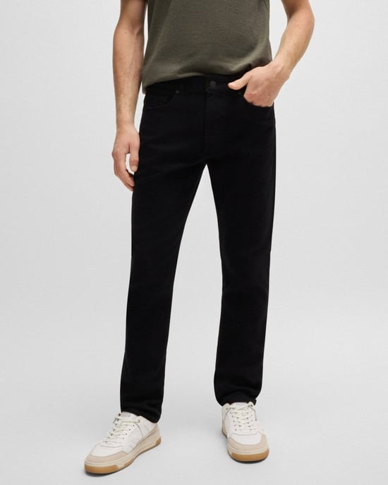 BOSS Orange DELAWARE BO Herren Slim Fit Komfort-Stretch schwarze Jeans NOS - Image 1