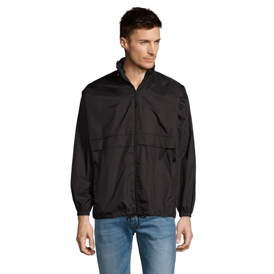 SOLS Unisex Surf Windbreaker / Jacke, besonders leicht (Schwarz) - Image 3