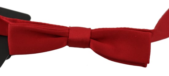 Dolce & Gabbana Rote 100 % Seide Schlanke Verstellbare Hals Papillon Schleife Herren Krawatte - Image 1