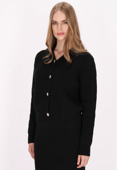 Dreimaster Cardigan Damen Schwarz - Image 3