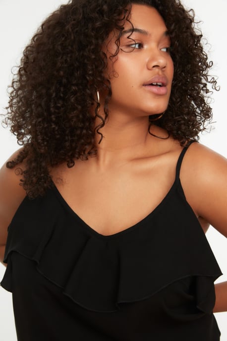 Trendyol Femmes Collier de piscine   Chemisier grande taille - Image 2